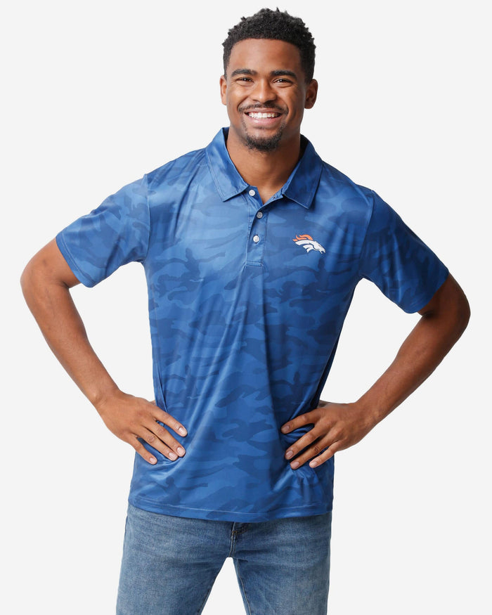 Denver Broncos Color Camo Polyester Polo FOCO S - FOCO.com