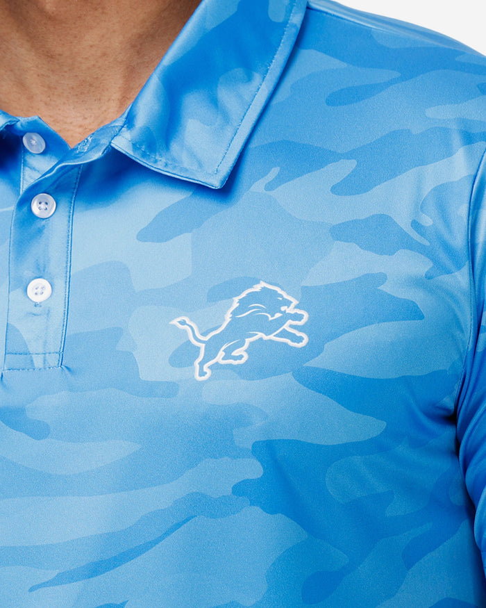 Detroit Lions Color Camo Polyester Polo FOCO - FOCO.com