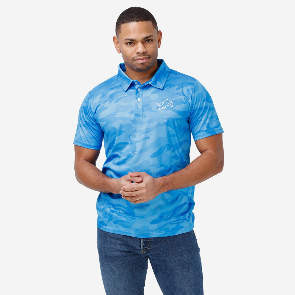 Detroit Lions Color Camo Polyester Polo FOCO S - FOCO.com