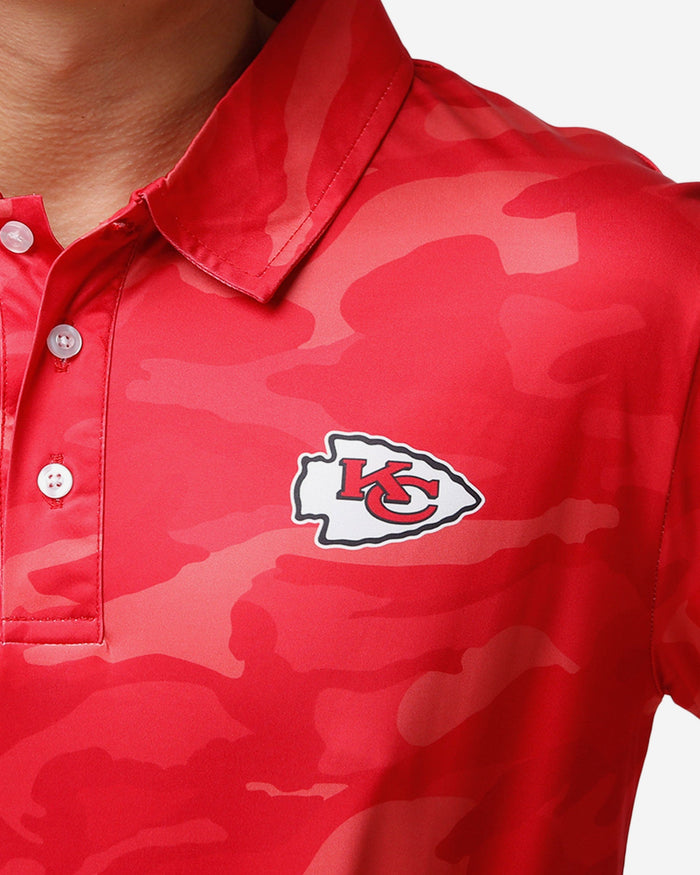 Kansas City Chiefs Color Camo Polyester Polo FOCO - FOCO.com