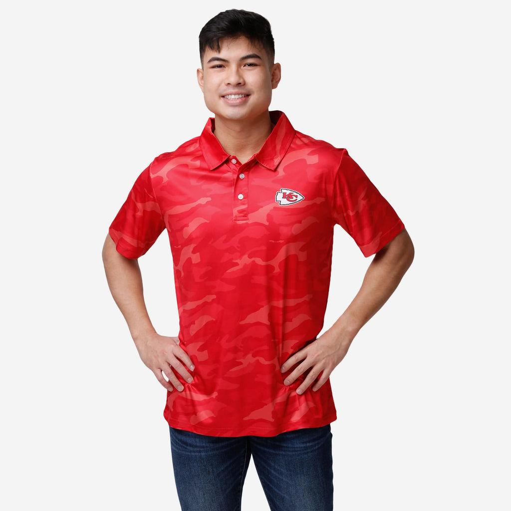 Kansas City Chiefs Color Camo Polyester Polo FOCO S - FOCO.com