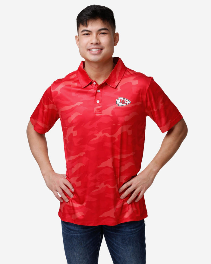 Kansas City Chiefs Color Camo Polyester Polo FOCO S - FOCO.com