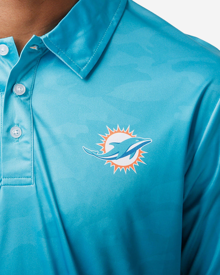 Miami Dolphins Color Camo Polyester Polo FOCO - FOCO.com