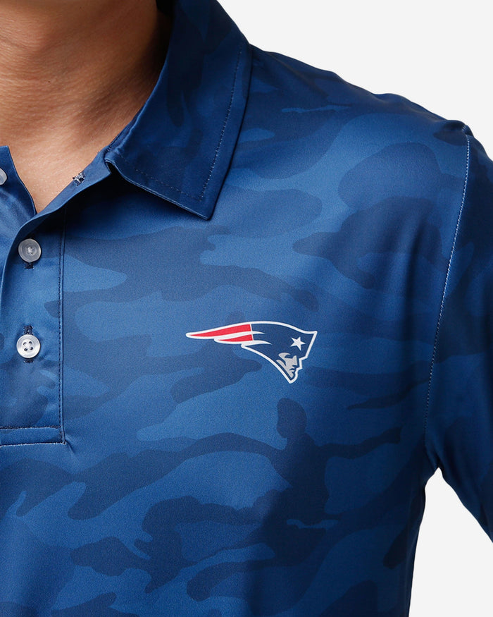 New England Patriots Color Camo Polyester Polo FOCO - FOCO.com