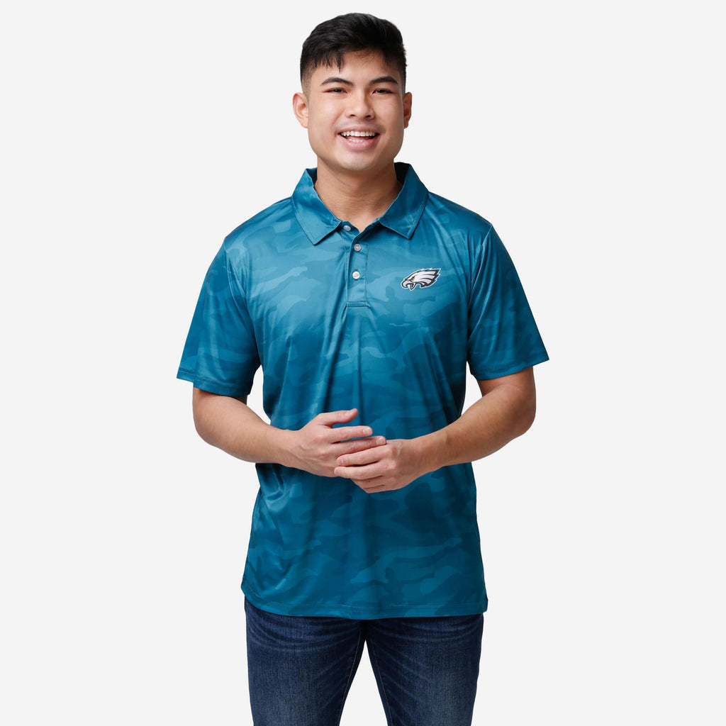 Philadelphia Eagles Color Camo Polyester Polo FOCO S - FOCO.com