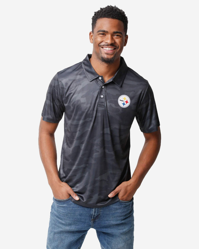 Pittsburgh Steelers Color Camo Polyester Polo FOCO S - FOCO.com