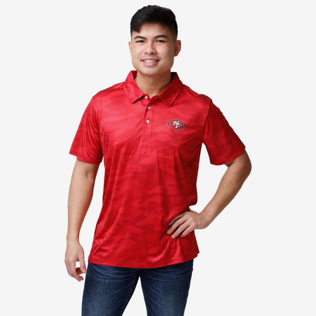 San Francisco 49ers Color Camo Polyester Polo FOCO S - FOCO.com