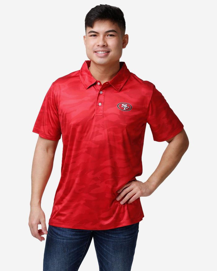 San Francisco 49ers Color Camo Polyester Polo FOCO S - FOCO.com