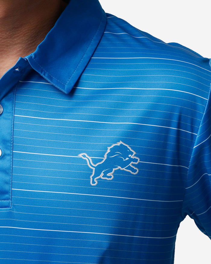 Detroit Lions Striped Polyester Polo FOCO - FOCO.com