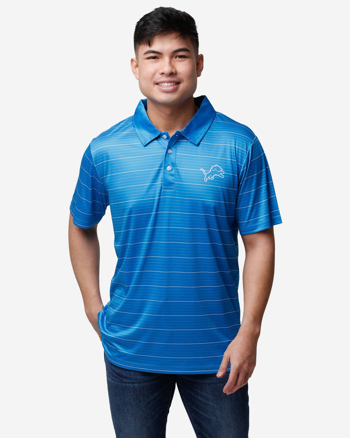 Detroit Lions Striped Polyester Polo FOCO S - FOCO.com