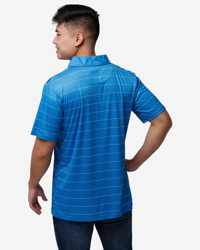 Detroit Lions Striped Polyester Polo FOCO - FOCO.com