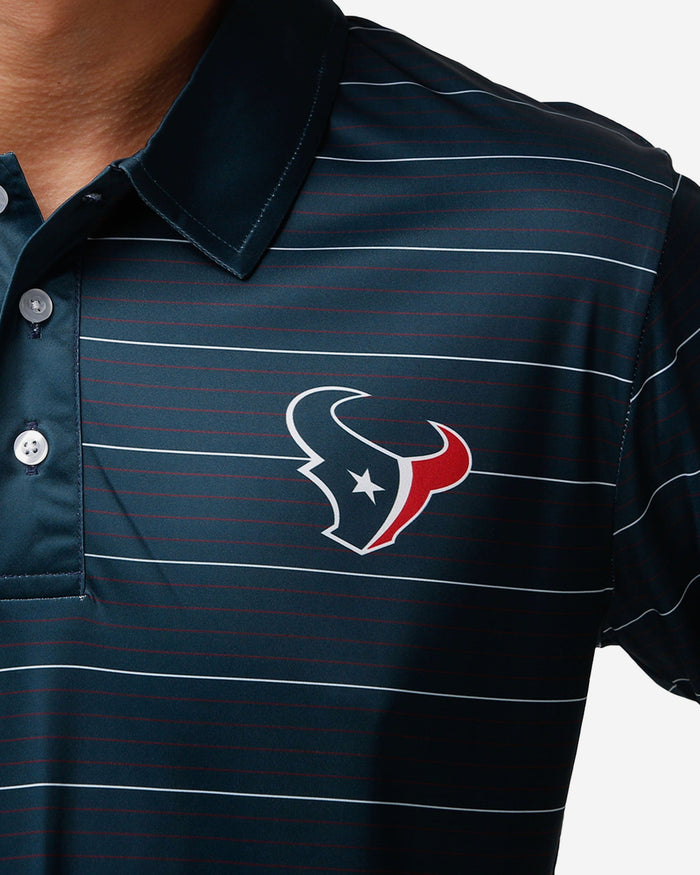 Houston Texans Striped Polyester Polo FOCO - FOCO.com