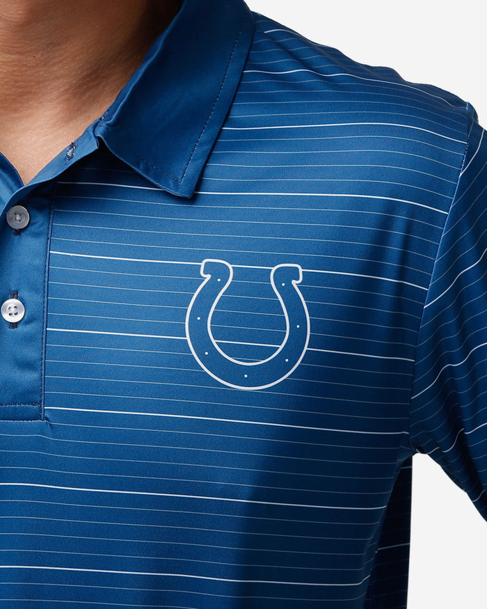 Indianapolis Colts Striped Polyester Polo FOCO - FOCO.com