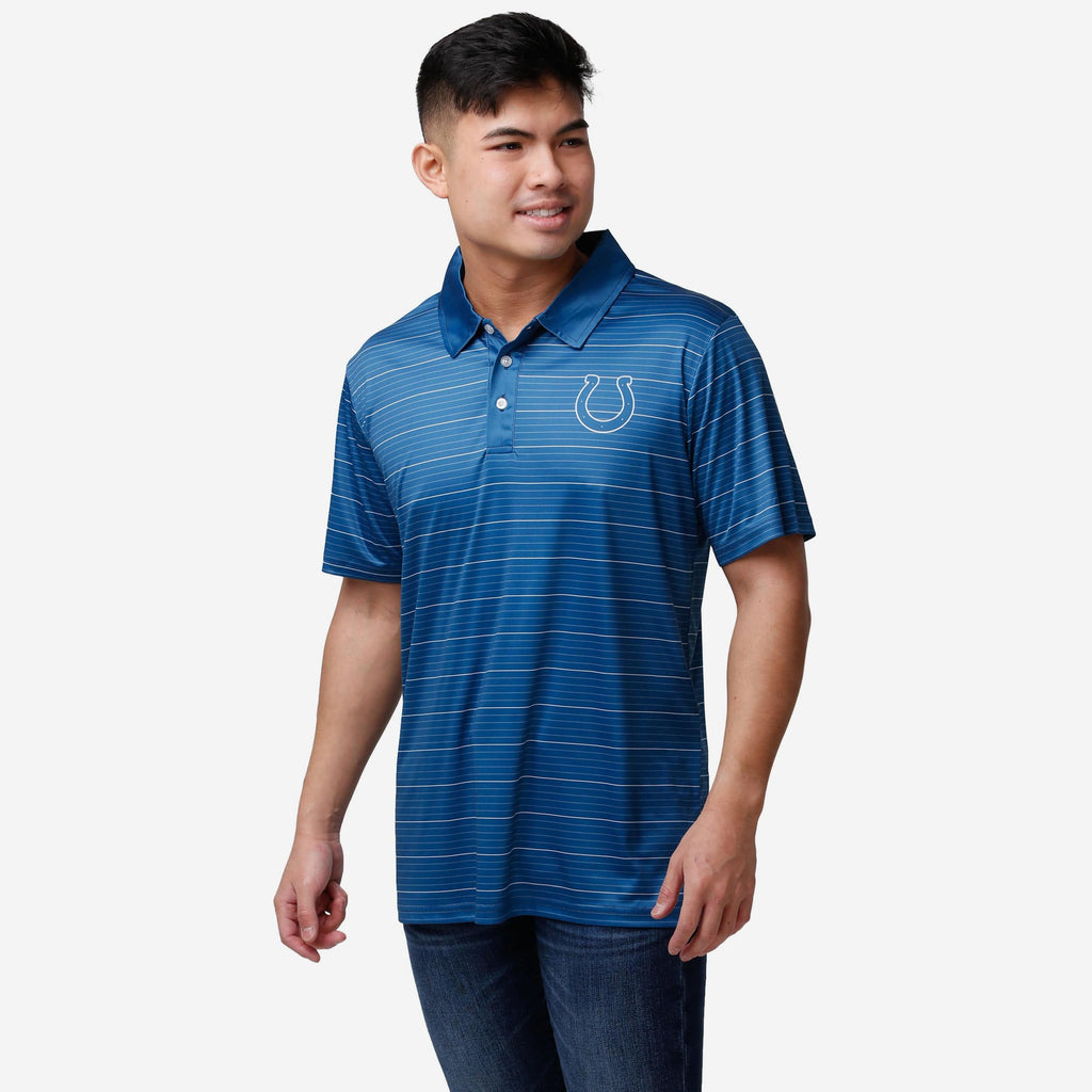 Indianapolis Colts Striped Polyester Polo FOCO S - FOCO.com