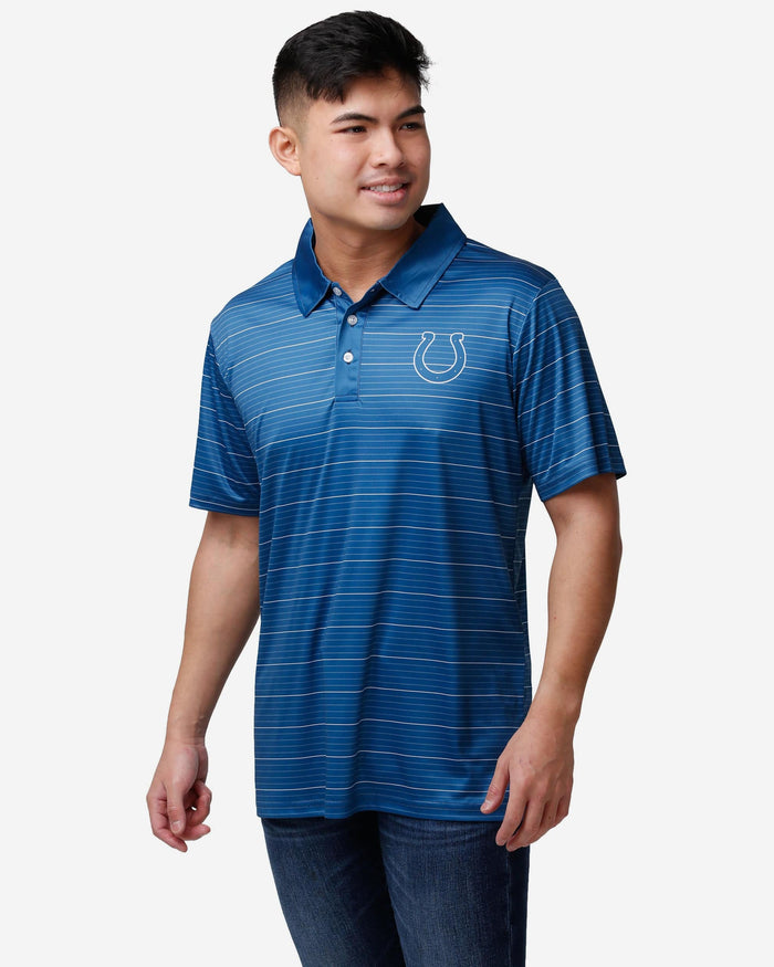 Indianapolis Colts Striped Polyester Polo FOCO S - FOCO.com