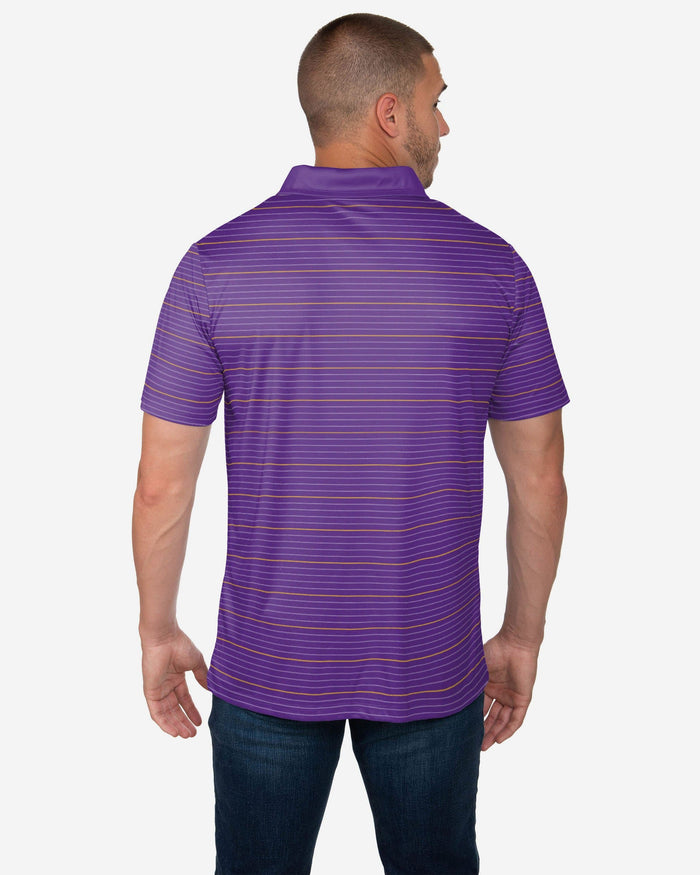 Minnesota Vikings Striped Polyester Polo FOCO - FOCO.com