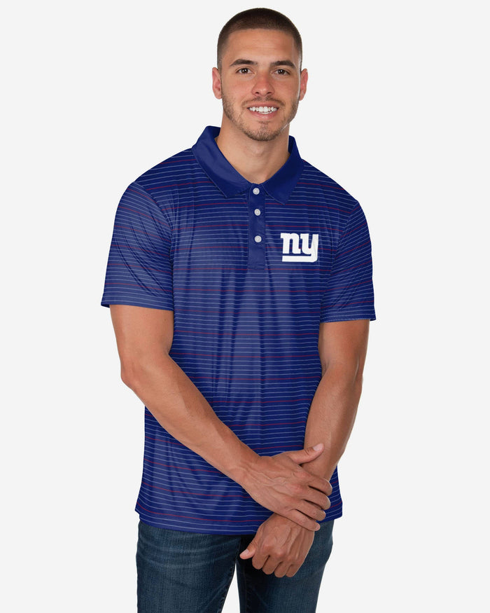 New York Giants Striped Polyester Polo FOCO S - FOCO.com