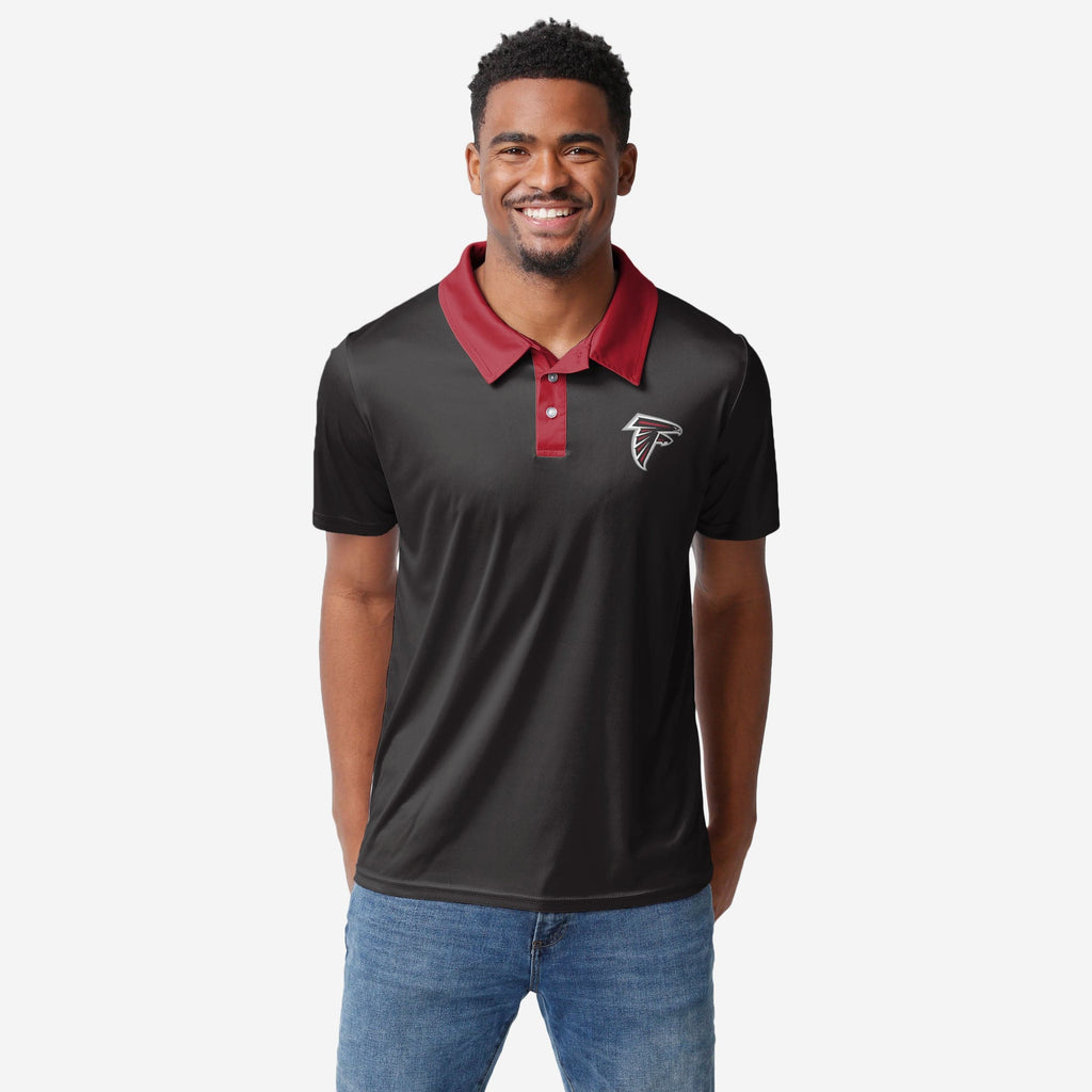 Atlanta Falcons Nightcap Polyester Polo FOCO S - FOCO.com