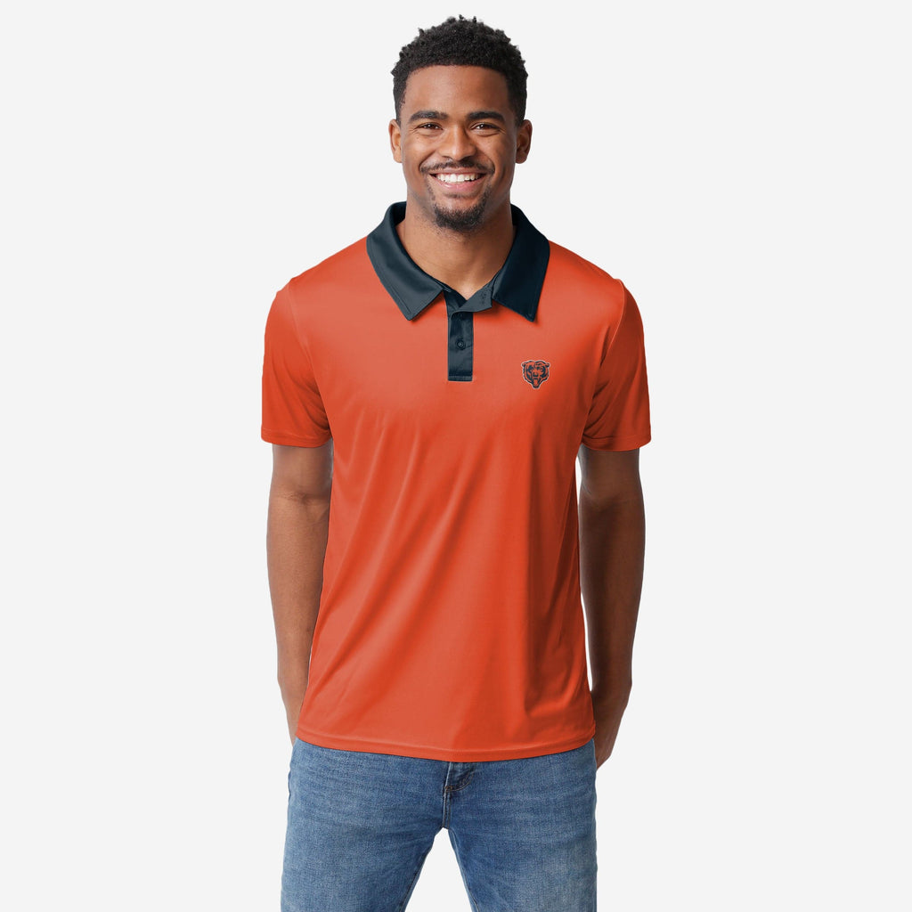 Chicago Bears Nightcap Polyester Polo FOCO S - FOCO.com