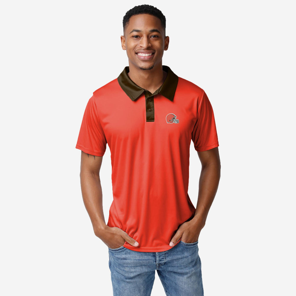 Cleveland Browns Nightcap Polyester Polo FOCO S - FOCO.com