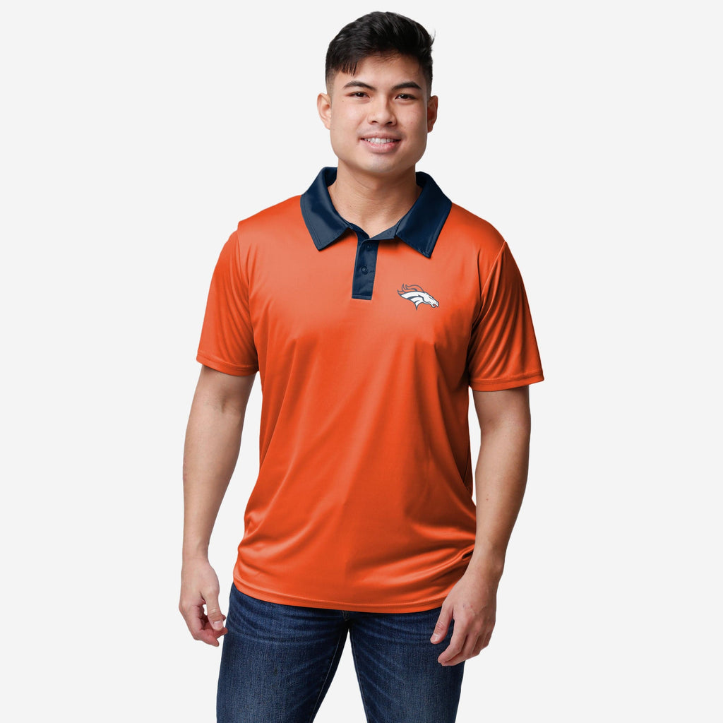 Denver Broncos Nightcap Polyester Polo FOCO S - FOCO.com