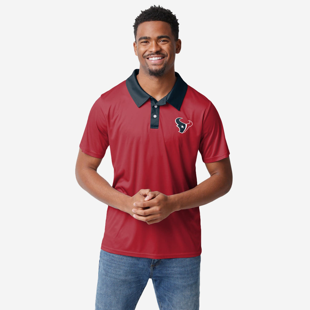 Houston Texans Nightcap Polyester Polo FOCO S - FOCO.com