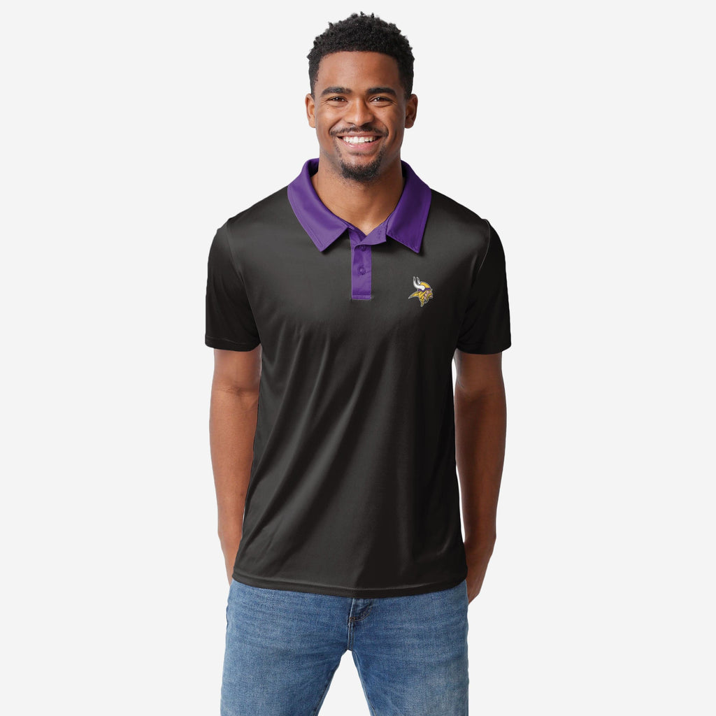 Minnesota Vikings Nightcap Polyester Polo FOCO S - FOCO.com