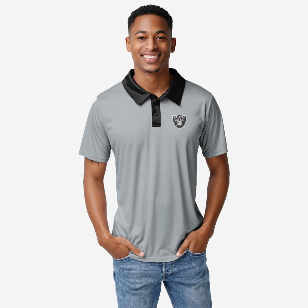 Las Vegas Raiders Nightcap Polyester Polo FOCO S - FOCO.com