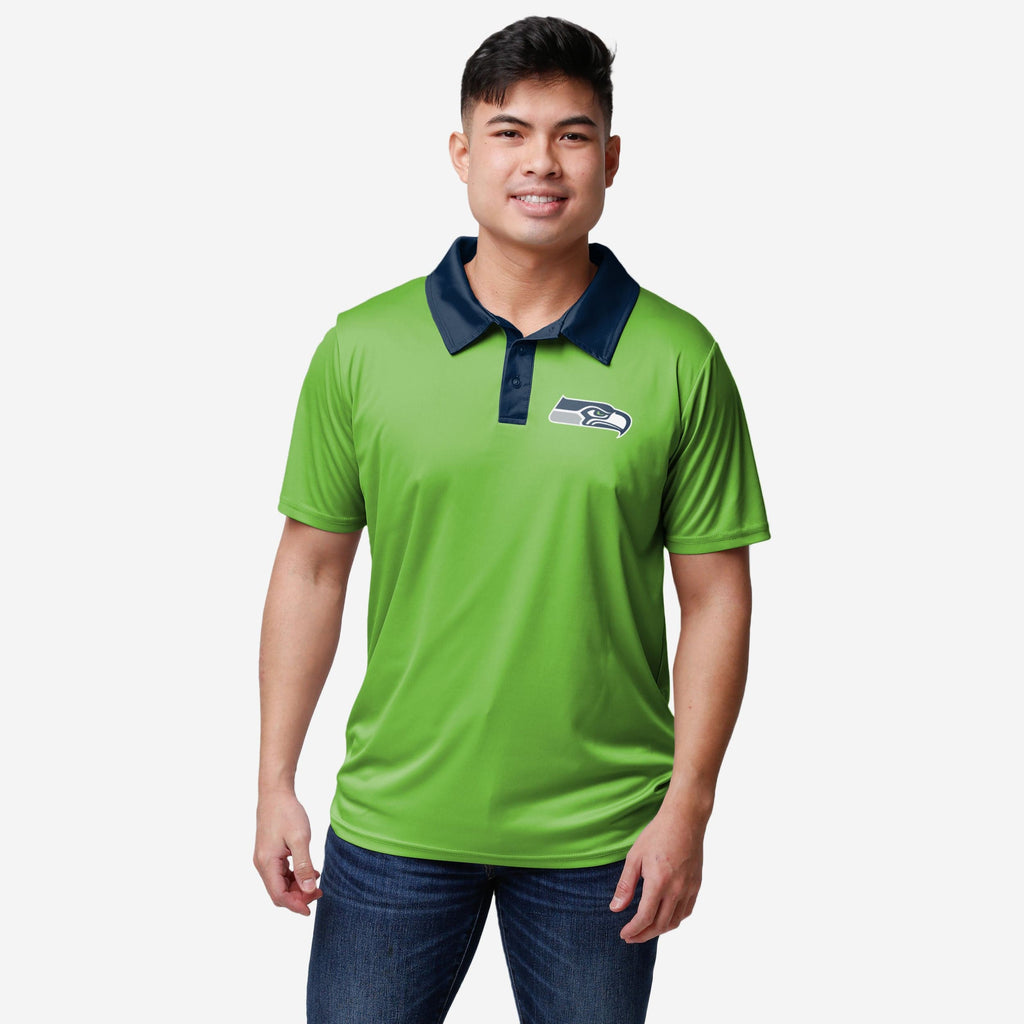 Seattle Seahawks Nightcap Polyester Polo FOCO S - FOCO.com