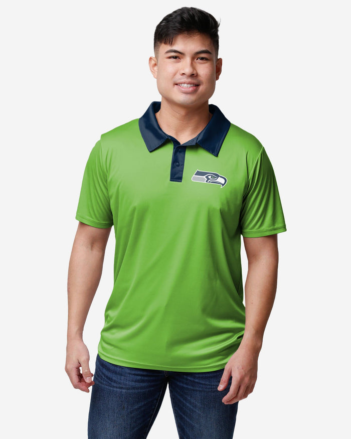 Seattle Seahawks Nightcap Polyester Polo FOCO S - FOCO.com