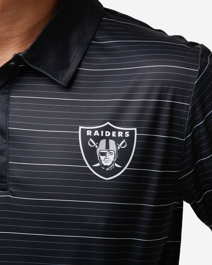 Las Vegas Raiders Striped Polyester Polo FOCO - FOCO.com