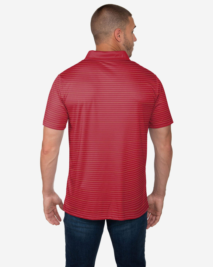 San Francisco 49ers Striped Polyester Polo FOCO - FOCO.com