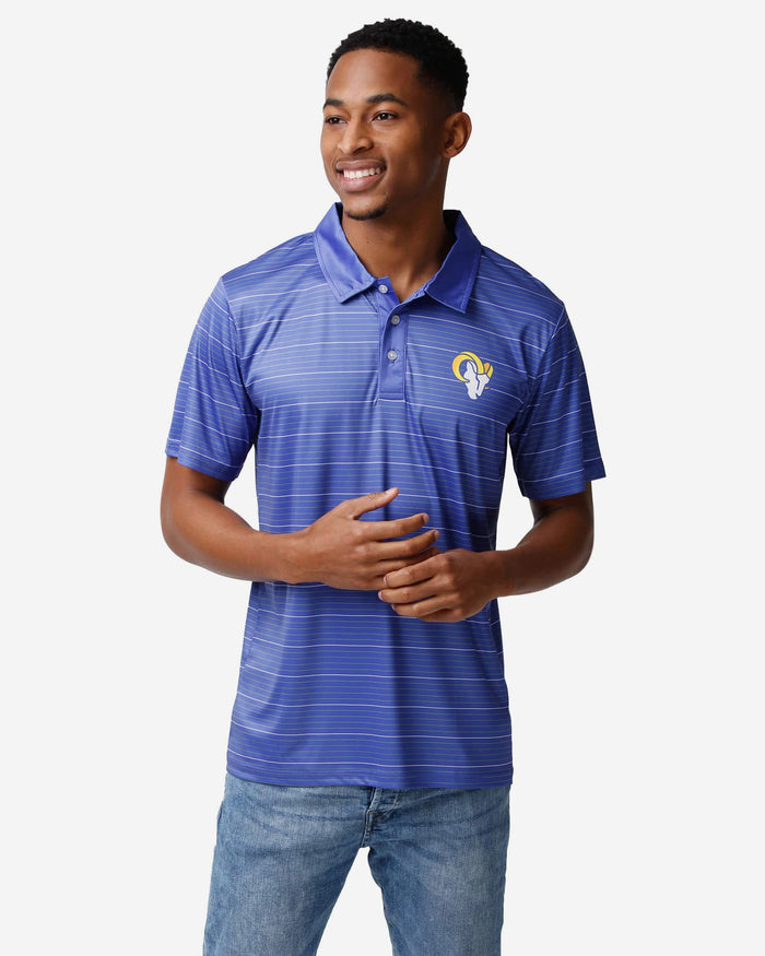 Los Angeles Rams Striped Polyester Polo FOCO S - FOCO.com