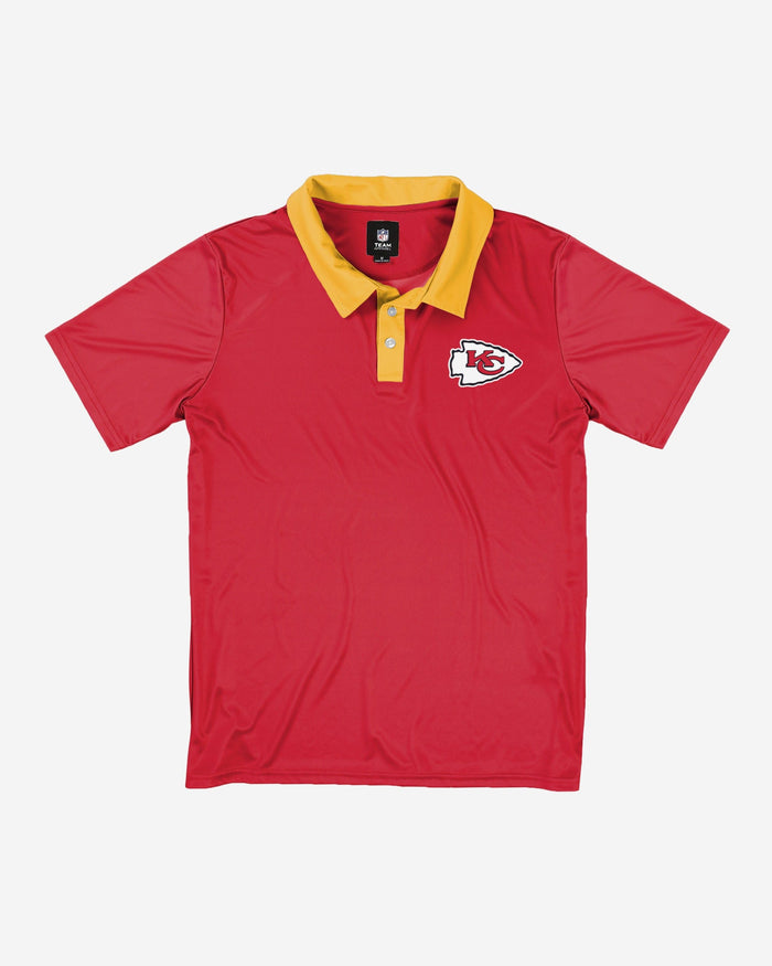 Kansas City Chiefs Workday Warrior Polyester Polo FOCO - FOCO.com