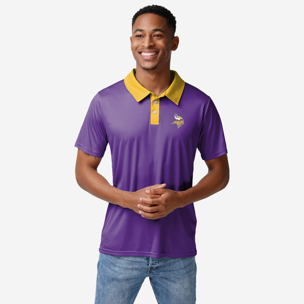 Minnesota Vikings Workday Warrior Polyester Polo FOCO S - FOCO.com