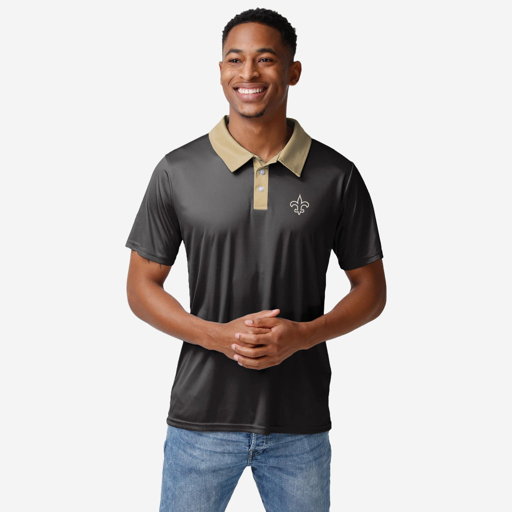 New Orleans Saints Workday Warrior Polyester Polo FOCO S - FOCO.com