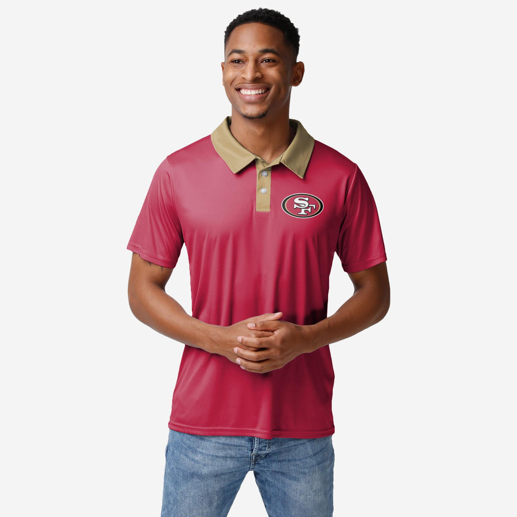 San Francisco 49ers Workday Warrior Polyester Polo FOCO S - FOCO.com