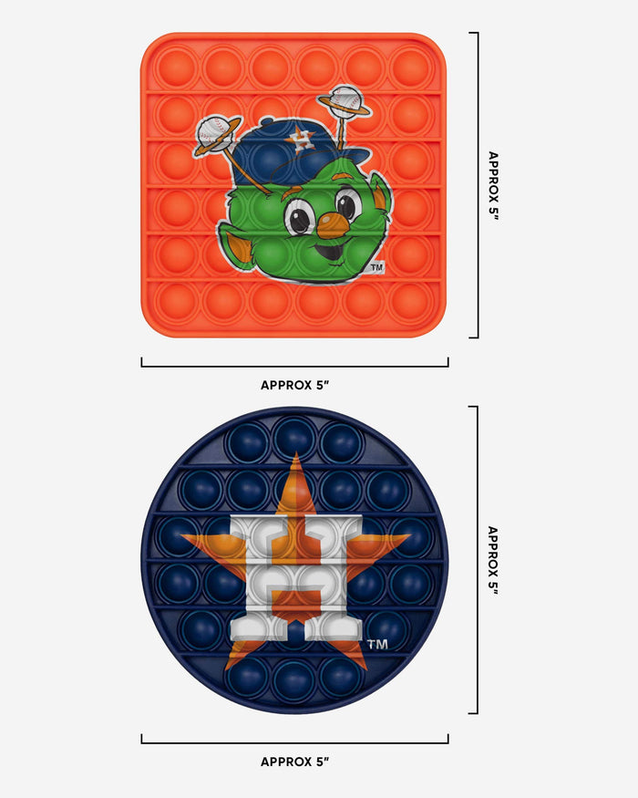 Houston Astros 2 Pack Ball & Square Push-Itz Fidget FOCO - FOCO.com