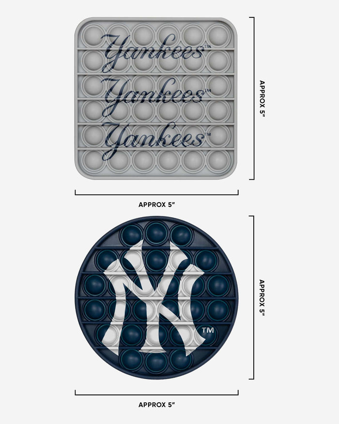 New York Yankees 2 Pack Ball & Square Push-Itz Fidget FOCO - FOCO.com