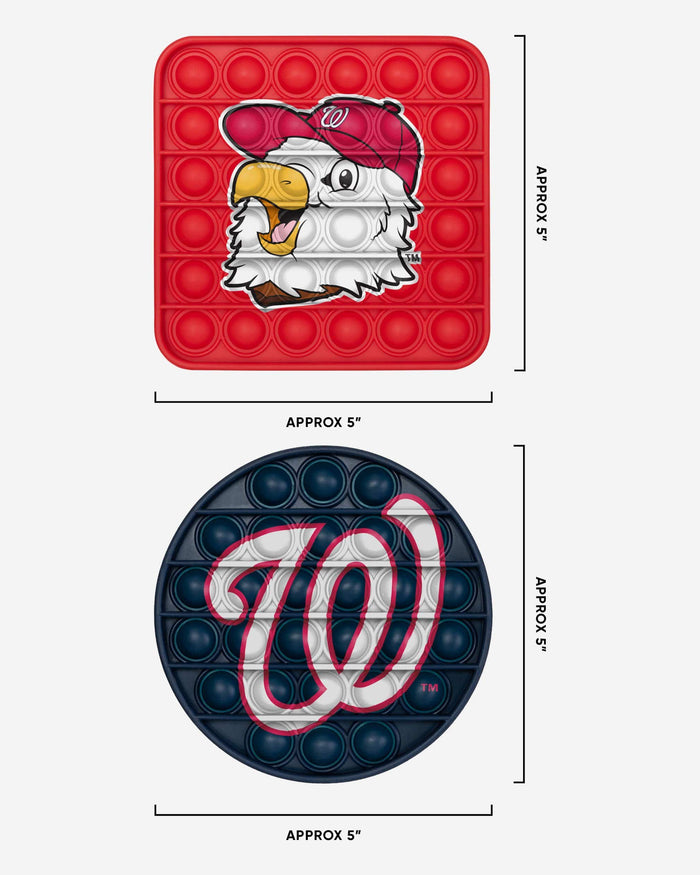 Washington Nationals 2 Pack Ball & Square Push-Itz Fidget FOCO - FOCO.com