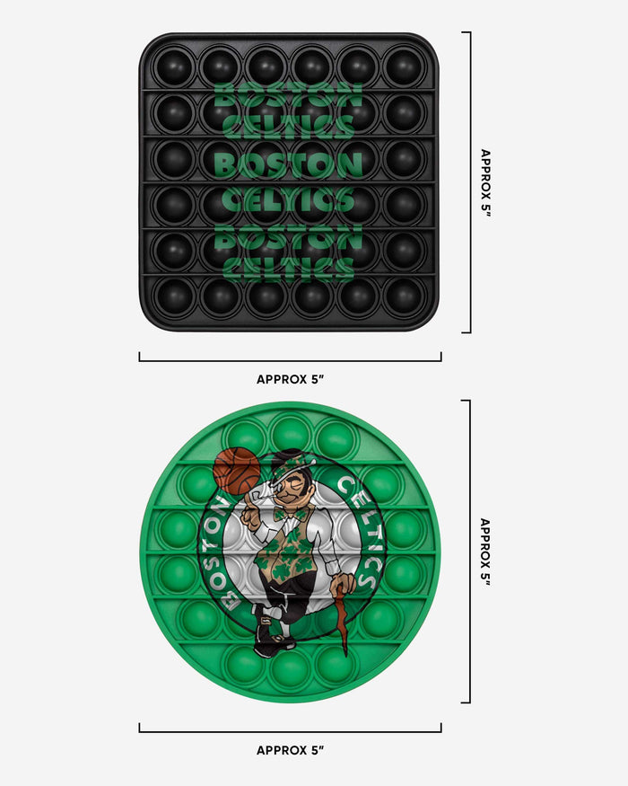 Boston Celtics 2 Pack Ball & Square Push-Itz Fidget FOCO - FOCO.com