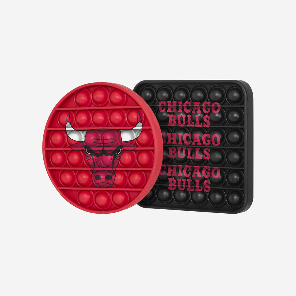 Chicago Bulls 2 Pack Ball & Square Push-Itz Fidget FOCO - FOCO.com