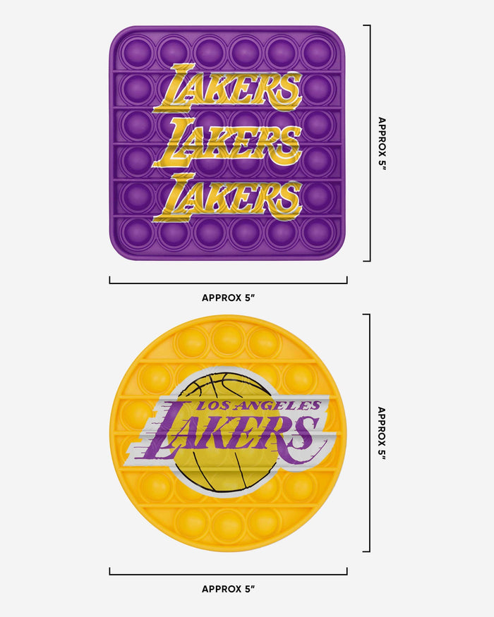 Los Angeles Lakers 2 Pack Ball & Square Push-Itz Fidget FOCO - FOCO.com