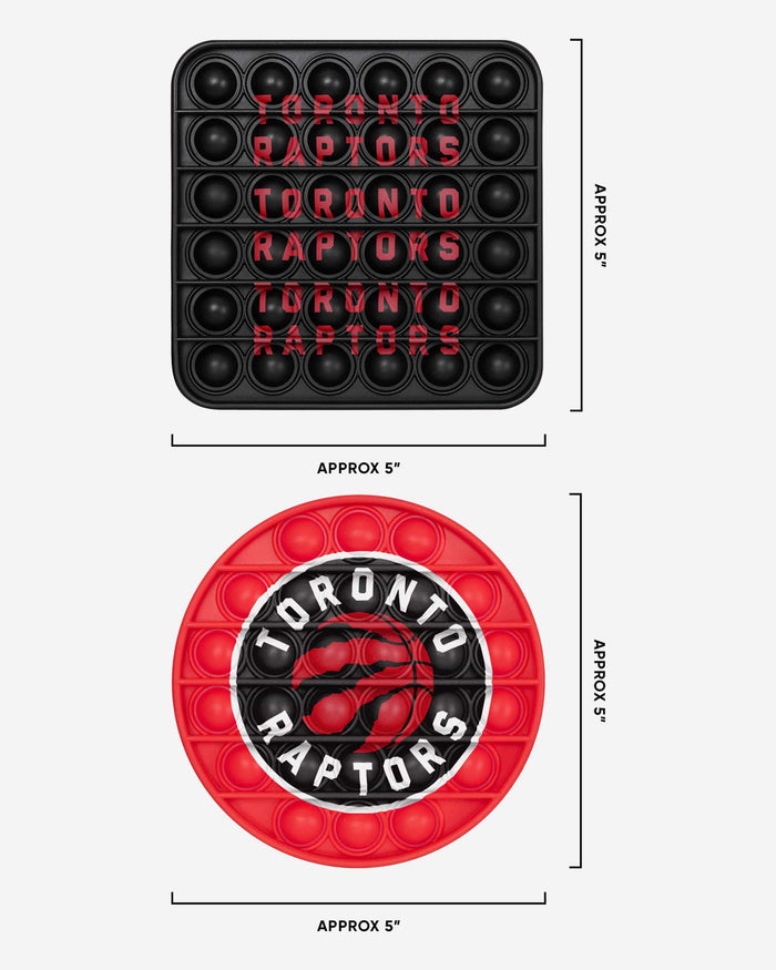 Toronto Raptors 2 Pack Ball & Square Push-Itz Fidget FOCO - FOCO.com