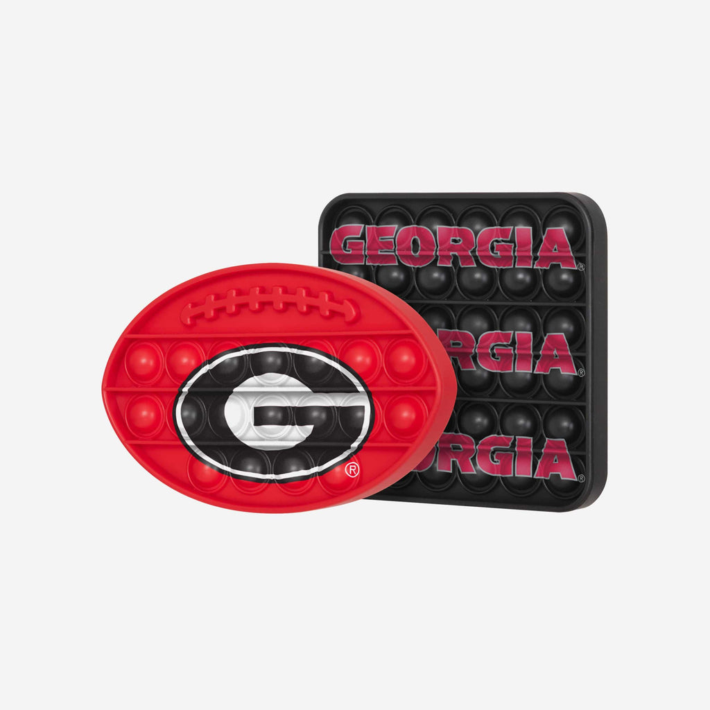 Georgia Bulldogs 2 Pack Ball & Square Push-Itz Fidget FOCO - FOCO.com