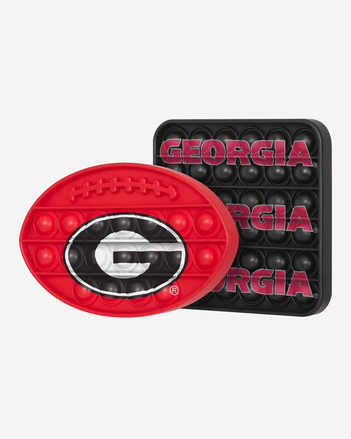 Georgia Bulldogs 2 Pack Ball & Square Push-Itz Fidget FOCO - FOCO.com