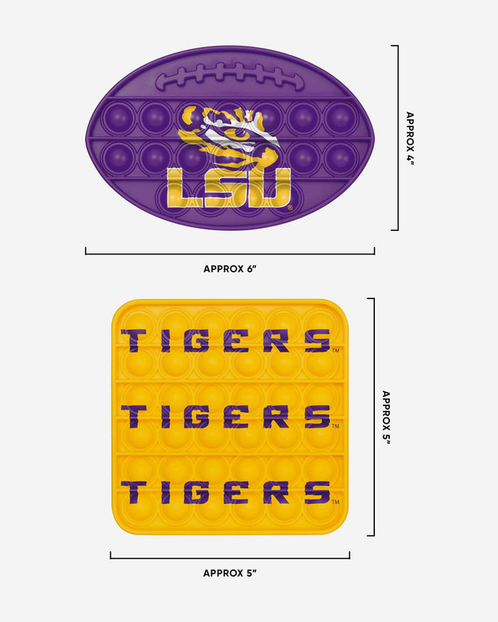 LSU Tigers 2 Pack Ball & Square Push-Itz Fidget FOCO - FOCO.com