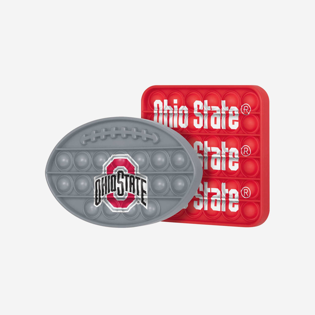 Ohio State Buckeyes 2 Pack Ball & Square Push-Itz Fidget FOCO - FOCO.com