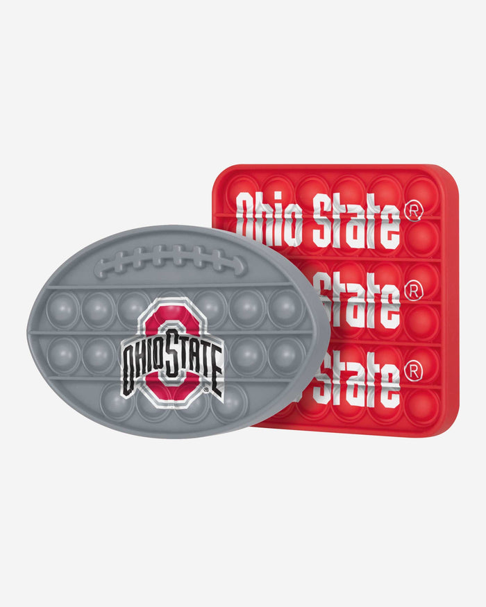 Ohio State Buckeyes 2 Pack Ball & Square Push-Itz Fidget FOCO - FOCO.com