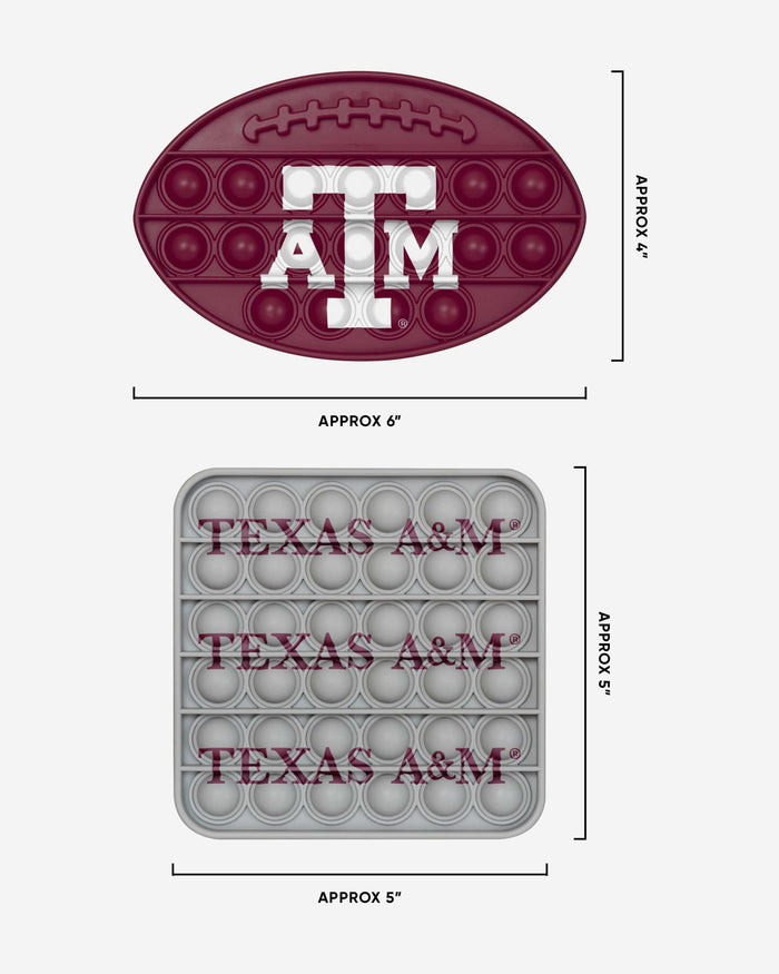 Texas A&M Aggies 2 Pack Ball & Square Push-Itz Fidget FOCO - FOCO.com